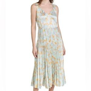 Vince Lotus Pleated Midi Dress- Size M - worn once